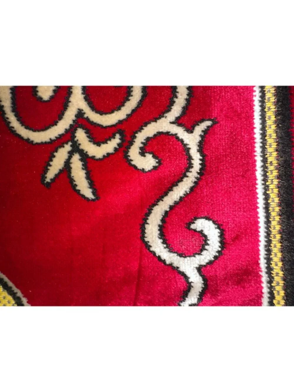 Vintage Turkish Area Rug 27x41 Burgundy Gold Oriental Prayer Accent Style